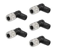 ZBLZGP Lot de 5 connecteurs assemblés M8 à 3 broches, bornes étanches en cuivre anti-fuite pour automatisation de capteur industriel pour assemblage de câbles à monter soi-même