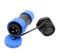 ZBLZGP TY20 Connecteur circulaire étanche à 3 broches 25 A sans soudure Montage panneau mâle femelle Connecteur à vis rapide pour courant extérieur