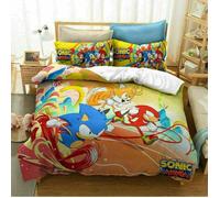 ZBT021268 Parure de lit 3 pièces Sonic Mania (housse de couette et drap-housse) pour enfant 140X200CM
