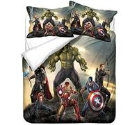 ZBT079882 Parure de lit Marvel 2/3 pièces, housse de couette imprimée Princesse Avengers, draps pour lit simple ou doubl 140X200CM