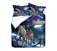 ZBT081281 Parure de lit Marvel Heroes The Avengers housse de couette king size housse de couette imprimée dessin animé 200X200CM