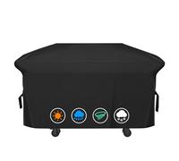 ZBXFCSH Housse de Gril Robuste 5483 pour Plaque de Cuisson Blackstone de 71,1 cm avec Capot, résistante à l'eau, aux intempéries, en Polyester 600D à Dessus Plat avec Sangles de Serrage, Noir