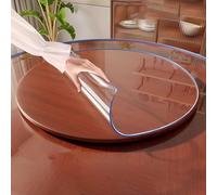 ZBXXSC Nappe Ronde Transparente Épaisseur De Table avec Bords Inclinés Épaisseur 2mm/3mm pour Cuisine Salle À Manger en Housse De Protection(3mm,Round 140cm)