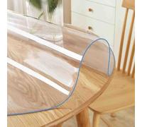 ZBXXSC Nappe Ronde Transparente Épaisseur De Table avec Bords Inclinés Épaisseur 2mm/3mm pour Cuisine Salle À Manger en Housse De Protection(3mm,100cm Rund)
