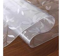 ZBXXSC Nappe Transparent Mat avec Bord biseauté 2mm Film de Protection de Table Transparente PVC Imperméable Motif Floral Protection pour Marbre/Verre Table(180x45cm Rechteckig)