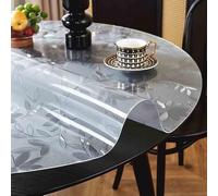 ZBXXSC Nappe Transparente Mate Rond Givrée Imperméable Protection Table Transparent Protection pour Salle À Manger Table Basse(2mm,Diameter120cm)