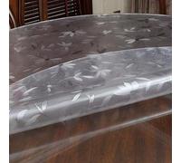 ZBXXSC Nappe Transparente Rond 2 mm Imperméable Protection Table Transparent Givrée Protection pour Salle À Manger Table Basse(C,50cm Rund)