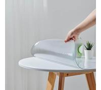 ZBXXSC Nappe Transparente Rond 2 mm Imperméable Protection Table Transparent Givrée Protection pour Salle À Manger Table Basse(B,100cm Rund)
