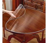 ZBXXSC Nappe Transparente Rond 2 mm Imperméable Protection Table Transparent Givrée Protection pour Salle À Manger Table Basse(A,65cm Rund)
