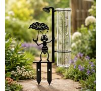 Zbyrithx Pluviomètre Extérieur Jardin en Forme de Fourmis | Résistant au Gel Décoration Colorée Pelouse Terrasse Patio Mesure des Précipitations Aménagement Paysager