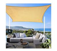 ZBZFGE 2x2m 2x3m 3x4m Voile D'ombrage Auvent Rectangle Couverture Pare-Soleil Filet Toile Anti-Pluie Bloc UV Auvent Étanche pour Jardin Patio Balcon Abri De Voiture Extérieur Pergola, Sable