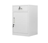 ZBZFGE Classeur Mobile verrouillable pour Bureau à Domicile, éères tiroirs réglables, Solution de Stockage de Documents en métal, classeur sécurisé de Bureau Blanc Peu encombrant