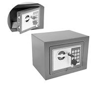 ZBZFGE Coffre-Fort Ignifuge étanche, Caisse électronique numérique, Clavier numérique en Acier Massif, Coffre-Fort de sécurité pour la sécurité du Bureau à Domicile/Gris/4,6 L