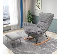 ZBZFGE Fauteuil à Bascule avec Dossier Haut Fonction d'inclinaison - Chaise de Salon Confortable pour Adultes avec Repose-Pieds - Idéal pour la détente dans la Chambre Le Salon
