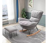 ZBZFGE Fauteuil à Bascule avec Dossier Haut Fonction d'inclinaison - Chaise de Salon Confortable pour Adultes avec Repose-Pieds - Idéal pour la détente dans la Chambre Le Salon