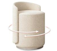 ZBZFGE Tabouret de Coiffeuse pivotant pour Salle de Maquillage, Chaise de Maquillage à Dossier Bas pour Chambre à Coucher, Coiffeuse Salle d'étude (Gris)