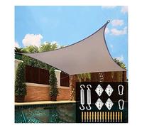 ZBZFGE Voile d'ombrage rectangulaire 10' x 13', auvent étanche avec Corde et kit de matériel gratuits, auvent de Protection Solaire Anti-UV pour terrasse extérieure, Jardin, Balcon, Kaki