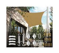 ZBZFGE Voile d'ombrage rectangulaire Multi-Tailles, Pare-Soleil, auvent de Protection Solaire, imperméable à 98%, Bloc UV avec kit de Fixation, pour Jardin extérieur, Patio, fête, Camping,
