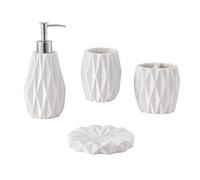 ZCCZ - Ensemble Complet d'accessoires de Salle de Bain avec Distributeur de Savon, Porte-Brosse à Dents et Porte-Savon pour Une Organisation Élégante et Fonctionnelle