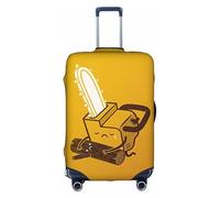Zcmkjlg Housse de valise élastique avec impression de tronçonneuse mignonne pour voyage d'affaires, poussière avec trous de poignée, grande housse de valise, blanc, S
