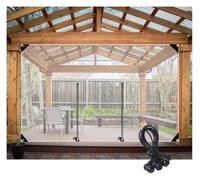 ZCXMNL Bâche Transparente avec Porte À Fermeture Éclair, Rideau Extérieur en PVC Imperméable, Couverture De Panneau Latéral for Pavillon, Camping, Patio Et Pergola(2.5x2.7m)