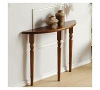 ZCXMNL Table Console Demi-Lune en Bois Massif, D'entrée Étroite for Petits Espaces, Tables D'appoint Demi-Cercle for Couloir Et Foyer - for Salon, Entrée, Appartement(Walnut,70x25x90cm)