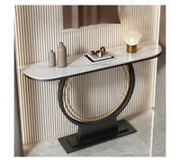 ZCXMNL Table Console Dorée for Entrée, Industrielle Étroite avec Cadre en Métal, for Salon Et Chambre À Coucher(Black+White,150cm)