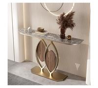 ZCXMNL Table Console en Pierre Dorée for Entrée, Côté Canapé Étroit, Tables De Métal, for Salon, Couloir, Chambre À Coucher(Grey,150cm)