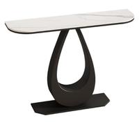 ZCXMNL Table Console Étroite avec Rangement, Assemblage sans Outils Et Dessus Résistant Aux Rayures, Peu Encombrant for Les Appartements Petits Espaces(Black+White,120cm)