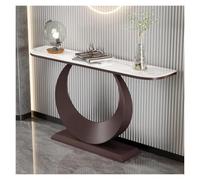ZCXMNL Table Console Industrielle Étroite avec Cadre en Métal, D'entrée, De Couloir, for Salon Et Chambre À Coucher(Brown+White,100cm)
