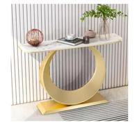 ZCXMNL Table Console Industrielle Étroite avec Cadre en Métal, D'entrée, De Couloir, for Salon Et Chambre À Coucher(Gold+Mixed,150cm)