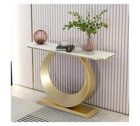 ZCXMNL Table Console Industrielle Étroite avec Cadre en Métal, D'entrée, De Couloir, for Salon Et Chambre À Coucher(Gold+White,120cm)