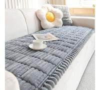 ZCXRYFL Nouvelles Housse De Canapé éPaisses 2 3 4 1 Places Couvre Protege De Assise Canapé en Velours CôTelé Couverture De Coussin De SièGe De Canapé AntidéRapante pour Le Salon(90X160cm,Grey)