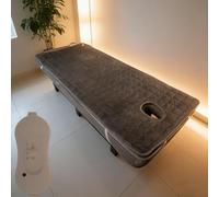 ZcxTry Chauffé Surmatelas pour Table De Massage,Matelas Chauffant Bed-Topper,Rembourrage De Lit-Spa avec Trou-Respiration Bandes-Élastiques,Couverture-Chauffante,Matelas en Velours Épais,A180*80cm