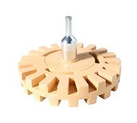 ZCYKJ Gomme professionnelle extra épaisse de 25 mm pour enlever les décalcomanies - 10 cm de diamètre - Avec adaptateur de perceuse électrique - Pour enlever les rayures - Autocollants adhésifs,