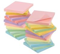 ZCZN Note Autocollant 1920 Feuillets Notes de 8 couleurs vive, 76 X 76 mm Lot de 24 Paquets 80 feuillets par Bloc, Sticky adhèrent est plus 24 Pack - Notes Sticky 3 Blocs par Couleur