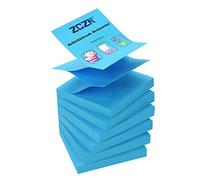 ZCZN Z-Notes Lot de 6 blocs de notes autocollantes de 76 x 76 mm, 80 feuilles par bloc, 480 feuilles de notes autocollantes - Bleu