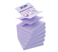 ZCZN Z-Notes Lot de 6 blocs de notes autocollantes de 76 x 76 mm, 80 feuilles par bloc-notes - Notes autocollantes de 480 feuilles - Violet clair
