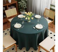 Zdada Nappe lavable, ronde, diamètre : 305 cm, en polyester, résistante aux rayures et aux taches, pour l'extérieur, pour jardin, salle à manger, fêtes et maison - Vert