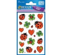 ZDesign Sticker 'coccinelle, trèfle & coeur'