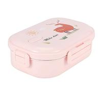 ZDETGU Boîte à Déjeuner Isolée en Acier Inoxydable, Boîte à Résistante avec Compartiment pour Enfants et Adultes, Récipient Alimentaire Japonais Rose (Cerf en poudre de couleur pure)