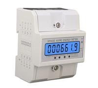 ZDETGU Compteur D'énergie Numérique triphasé 4 Fils | Écran Lcd monté sur Rail Din, courant 10-100A, mesure du wattmètre Kwh, conception antivol de haute précision