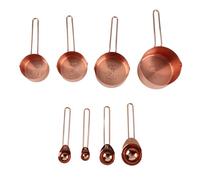 ZDETGU Ensemble de 8 Cuillères à Mesurer et Tasses en Acier Inoxydable avec Balance pour la Cuisson, la Cuisson et le Mélange, Poignée Ergonomique Amovible, Mesure Précise pour un Usage Domestique
