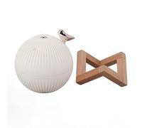 ZDETGU Humidificateur de Lune 3D avec Base en Bois - Humidificateur à Brume USB Portable Ultra Silencieux 38 DB pour Chambre à Coucher, Bureau, Voiture, capacité de 330 Ml avec Lumière