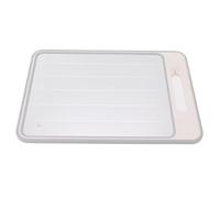 ZDETGU Planche à Découper en Alliage d'aluminium Double Face avec Affûteur, Décongélation Antidérapante pour la Viande, le Poisson et les Légumes, Préparation de Cuisine (Kaki)