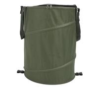 ZDETGU Poubelle d'extérieur de 24 Gallons avec Couvercle à Fermeture éclair, Sac Poubelle de Camping en Tissu Oxford Pliable, Bac de Rangement Portable pour Pique-nique, Plage, Jardin, Hayon, Vert