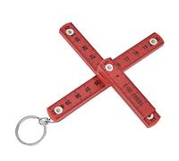 ZDETGU Règle Pliante en ABS 50 Cm Bâton de Mètre Pliable à 10 Segments pour Menuiserie Travail du Bois Carrelage Bricolage Artisanat Portable avec clé Jaune 2 Pièces (rouge)