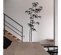 Zdklfm69 Autocollants muraux Stickers Muraux Chinois Bambou Silhouette Art Autocollant Nature Arbres Et Fleurs Maison Salon Décoration 57x120cm