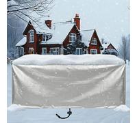 ZDLLDZ Bâche Salon de Jardin Imperméable 350x320x50 cm Housse de Protection Table et Chaise Extérieur en Oxford 420D Robuste, Anti-UV, Anti-Vent et Anti-Neige, Housse de Meuble de Jardin - Argent
