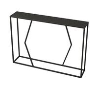 ZDMZR Table Console avec Structure Fer Forgé, Console Entree aux Angles Arrondis, Idéale pour Couloir ou Salon(100x20x75CM/39x8x29IN)